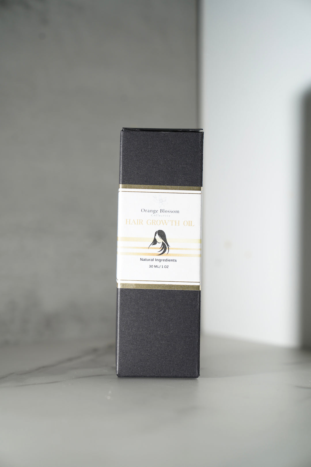 OBC Herbal Hair Growth Oil 1oz black box packaging handmade natural amla hibiscus brahmi rosemary Illinois
